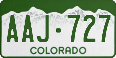 CO license plate AAJ727