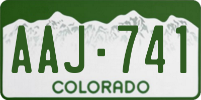 CO license plate AAJ741