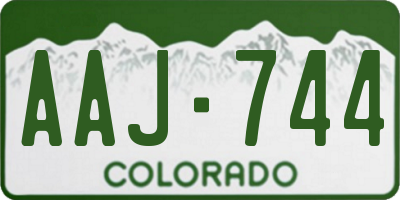 CO license plate AAJ744
