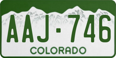 CO license plate AAJ746