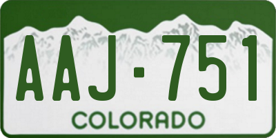 CO license plate AAJ751