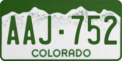 CO license plate AAJ752