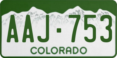 CO license plate AAJ753