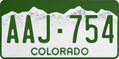CO license plate AAJ754