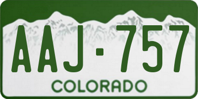 CO license plate AAJ757