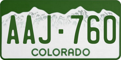 CO license plate AAJ760
