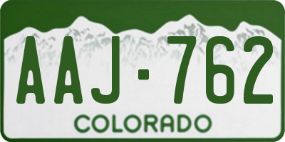 CO license plate AAJ762