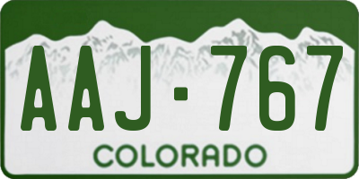 CO license plate AAJ767