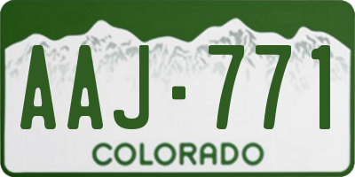 CO license plate AAJ771