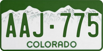 CO license plate AAJ775