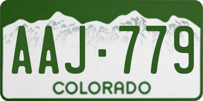 CO license plate AAJ779