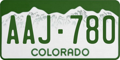CO license plate AAJ780