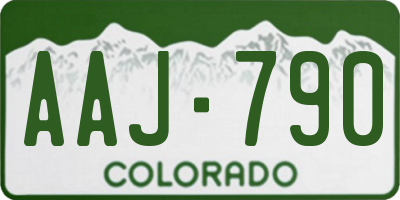 CO license plate AAJ790