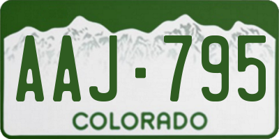CO license plate AAJ795