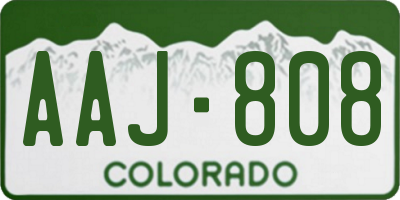 CO license plate AAJ808