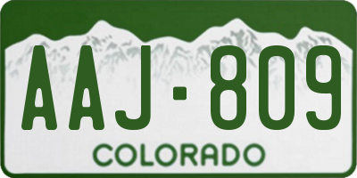 CO license plate AAJ809