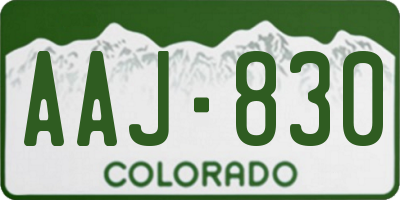 CO license plate AAJ830
