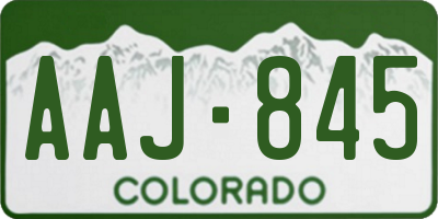 CO license plate AAJ845