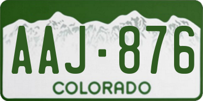CO license plate AAJ876
