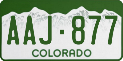 CO license plate AAJ877