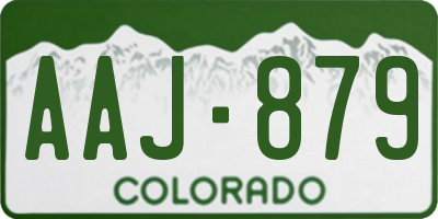 CO license plate AAJ879