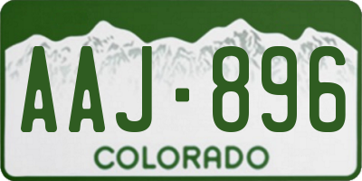 CO license plate AAJ896