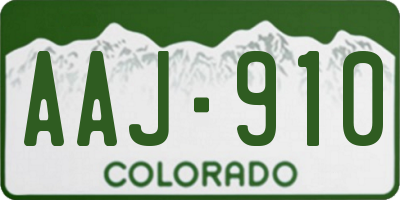 CO license plate AAJ910
