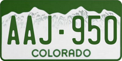 CO license plate AAJ950
