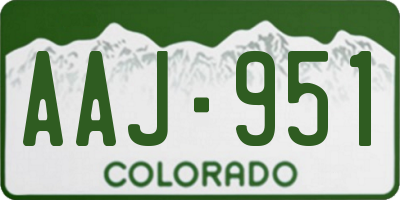 CO license plate AAJ951