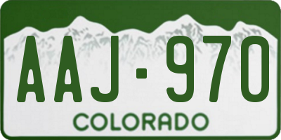 CO license plate AAJ970