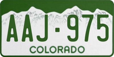 CO license plate AAJ975