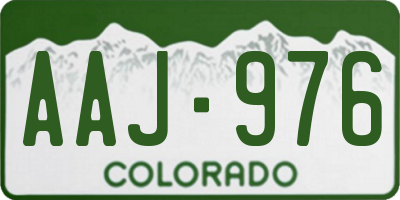 CO license plate AAJ976