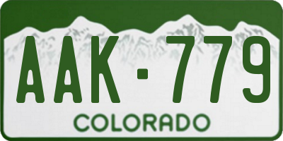 CO license plate AAK779