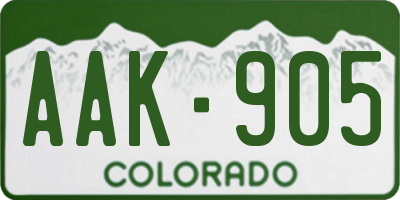 CO license plate AAK905