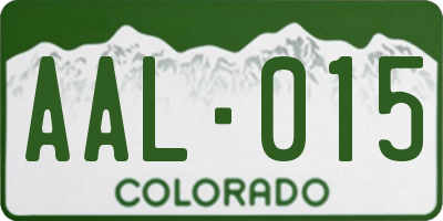 CO license plate AAL015