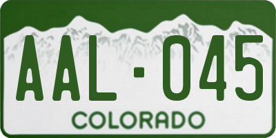 CO license plate AAL045