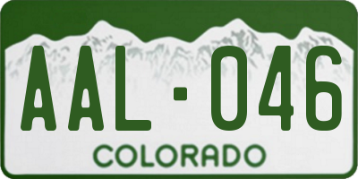 CO license plate AAL046