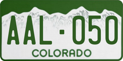 CO license plate AAL050