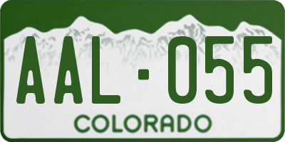 CO license plate AAL055