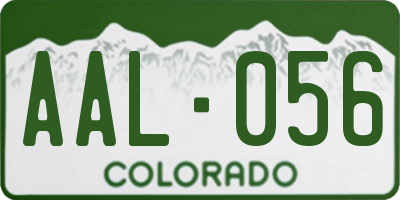 CO license plate AAL056