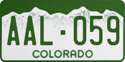 CO license plate AAL059