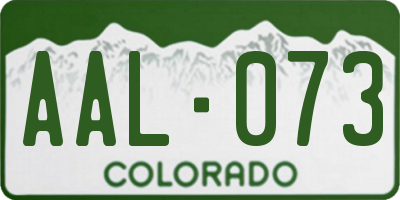 CO license plate AAL073