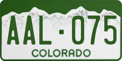 CO license plate AAL075
