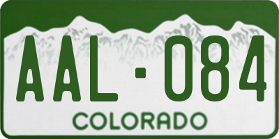 CO license plate AAL084