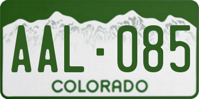 CO license plate AAL085