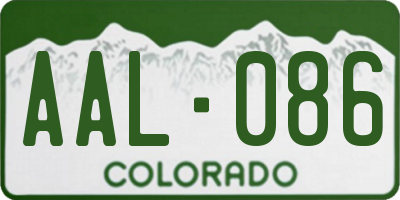 CO license plate AAL086