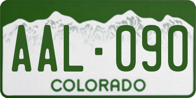 CO license plate AAL090