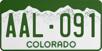 CO license plate AAL091