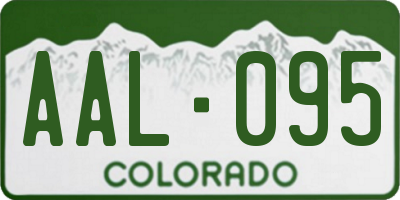 CO license plate AAL095