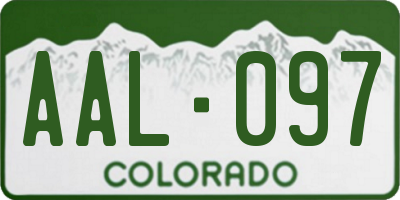 CO license plate AAL097